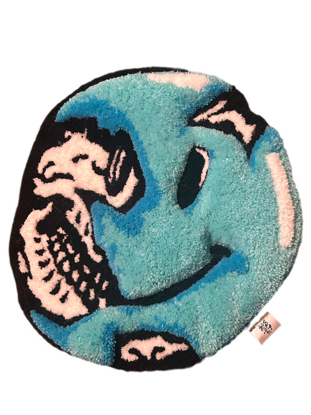 Smiley Face Skull Rug