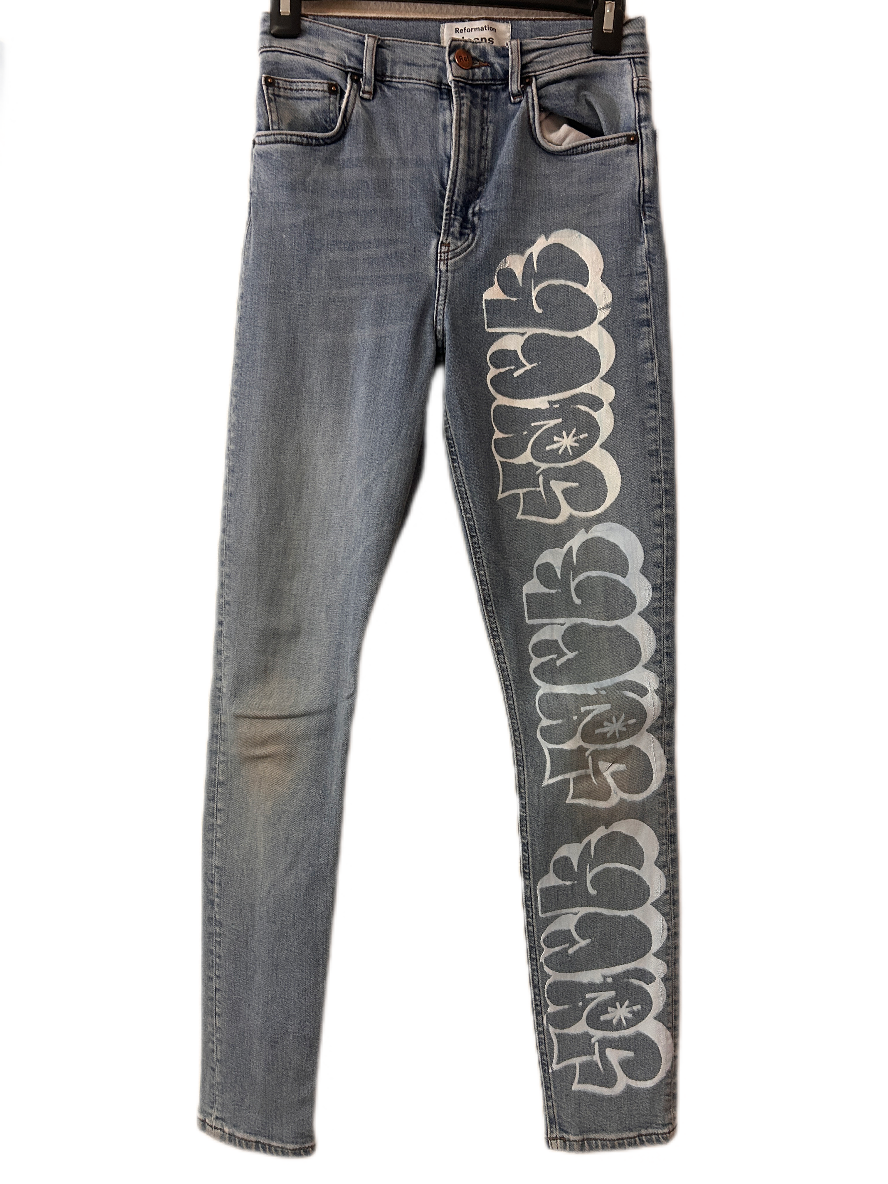 Woman’s Upcycled pants.
