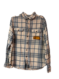 Blue and white flannel