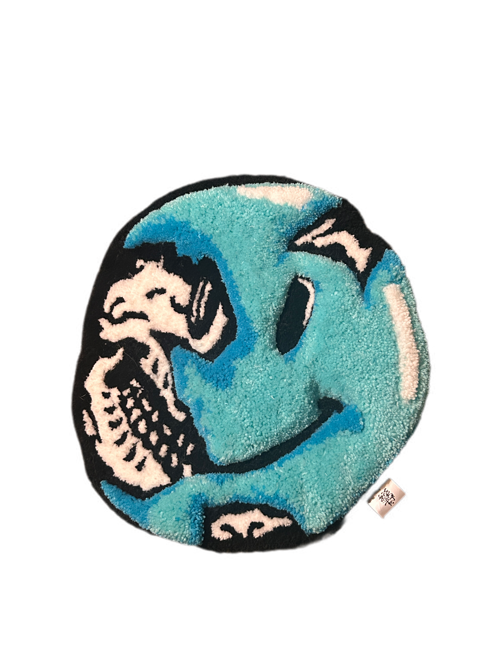 Smiley Face Skull Rug