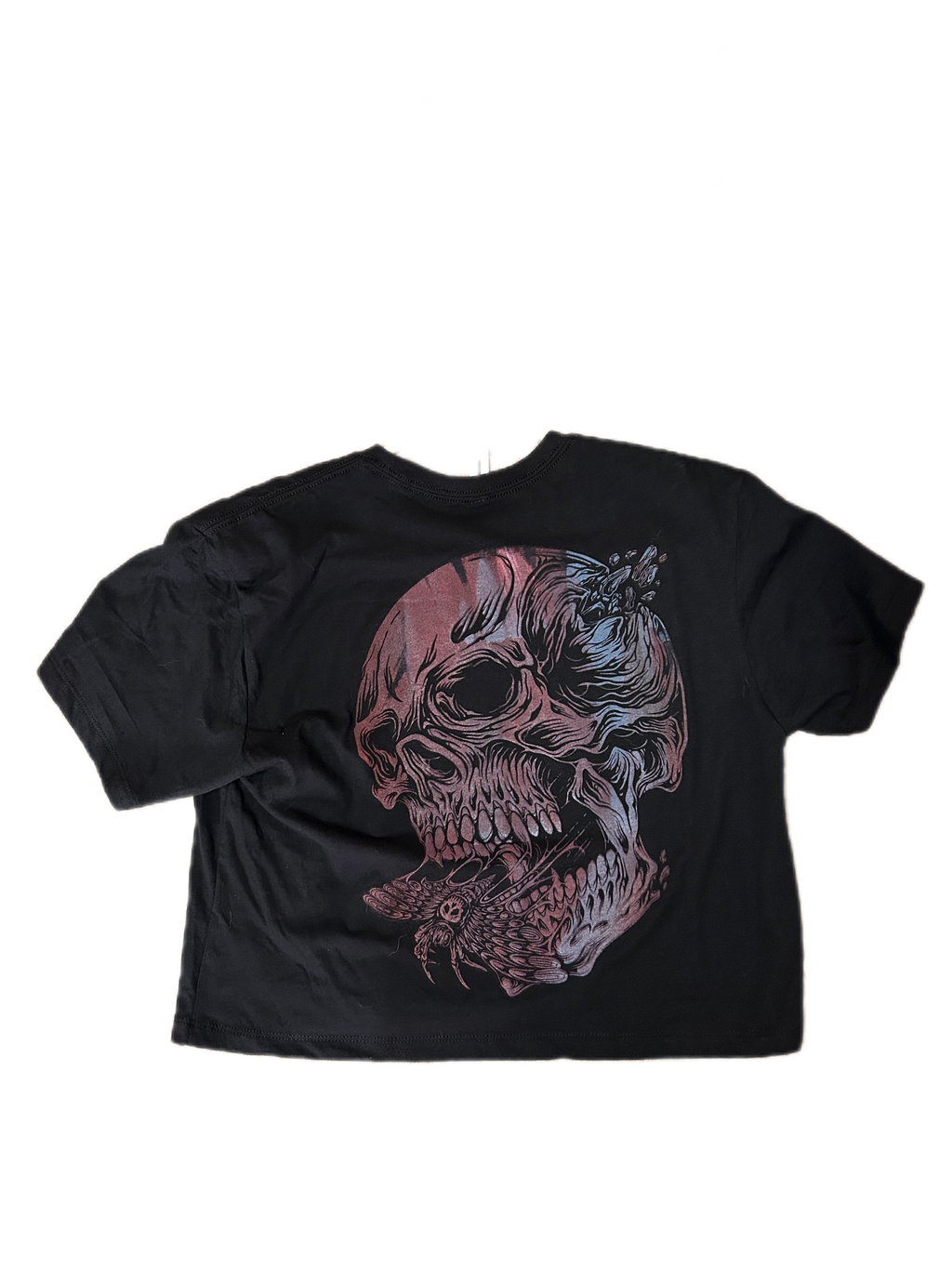 Throwie death skull crop top