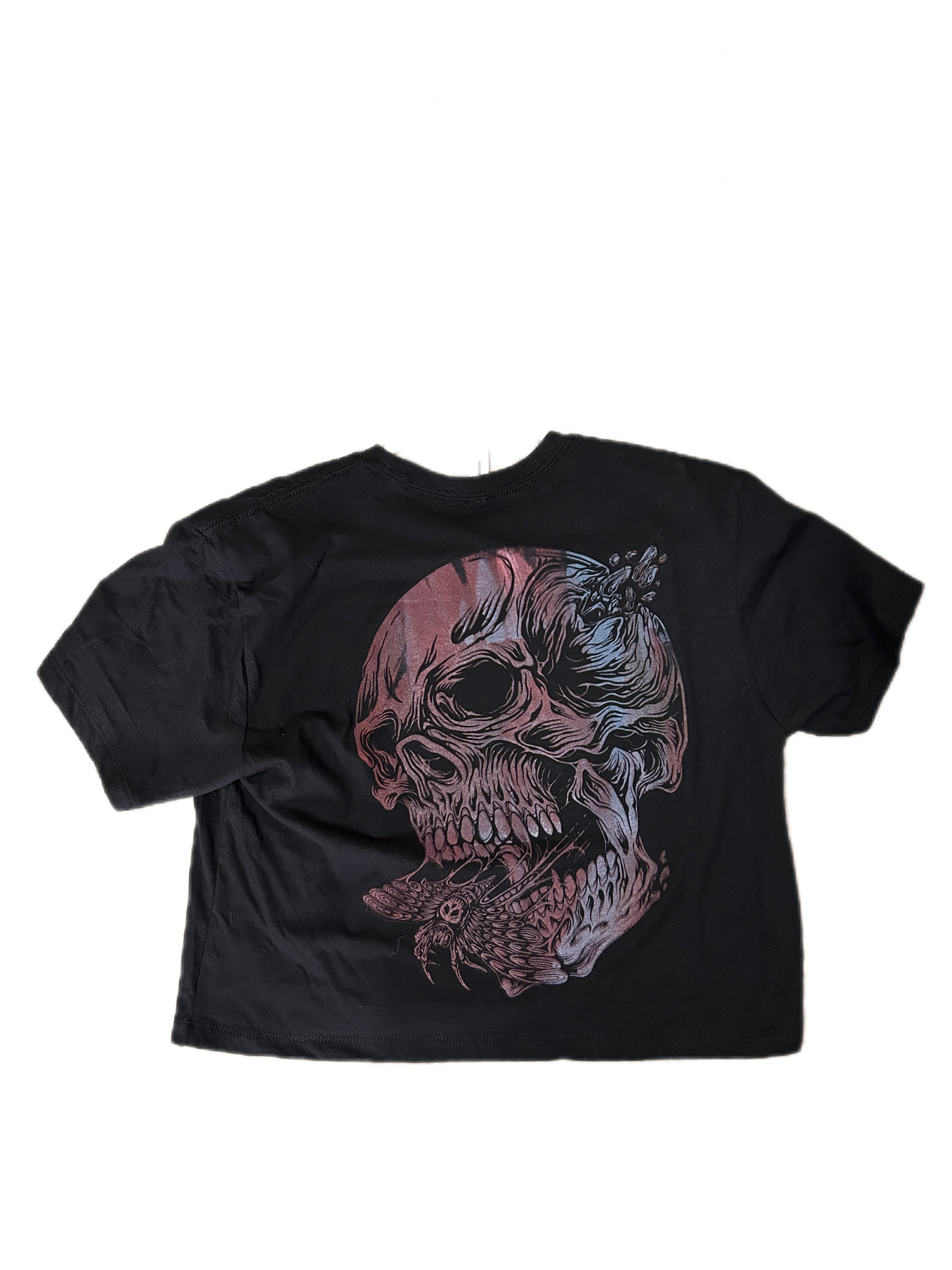 Throwie death skull crop top