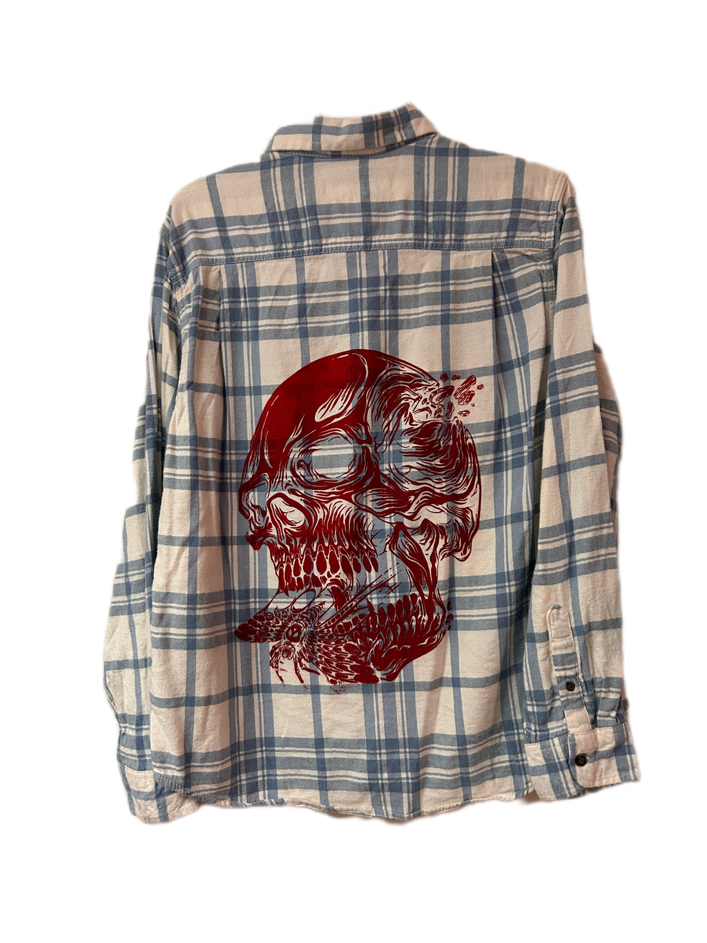 Blue and white flannel