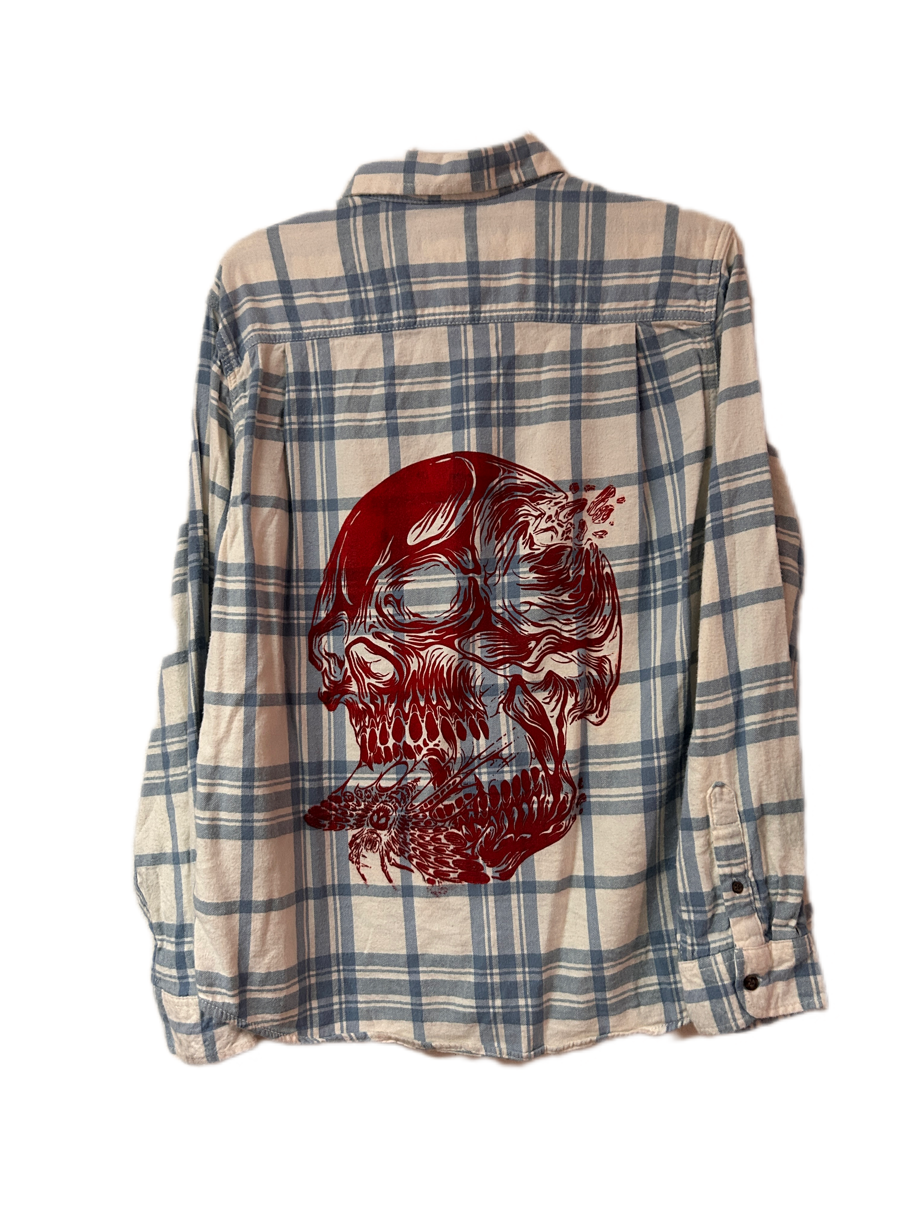Blue and white flannel