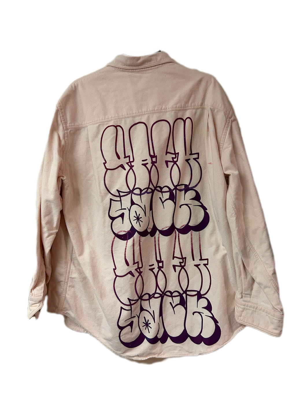 Pink/Cream button up